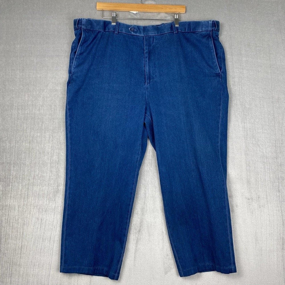 Vtg 90s Norm Thompson Denim Pants Mens 46x26 Relaxed AutoSizer Cotton Normcore
